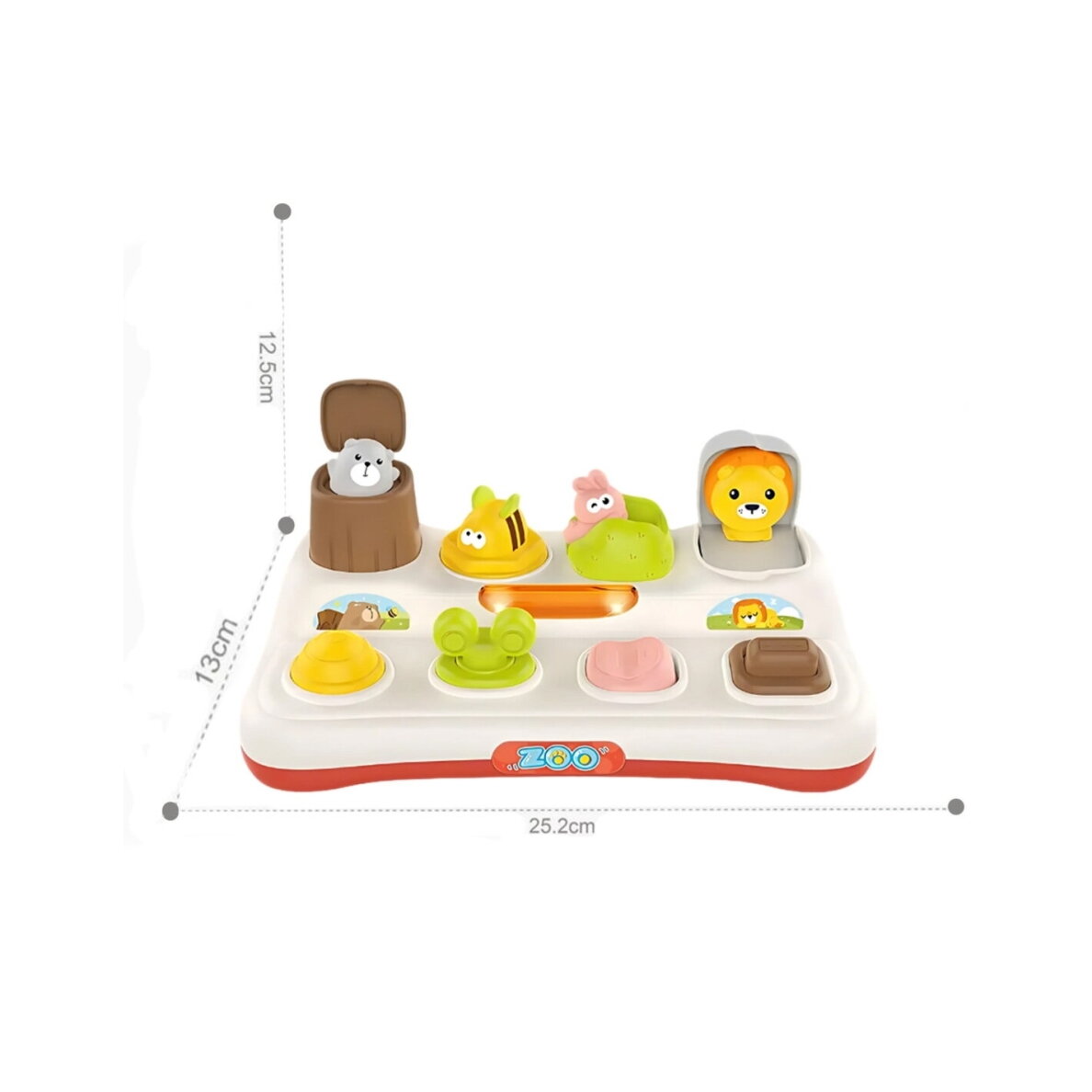 WOOPIE BABY edukacinis žaislas Pop Up ZOO gyvūnai 1