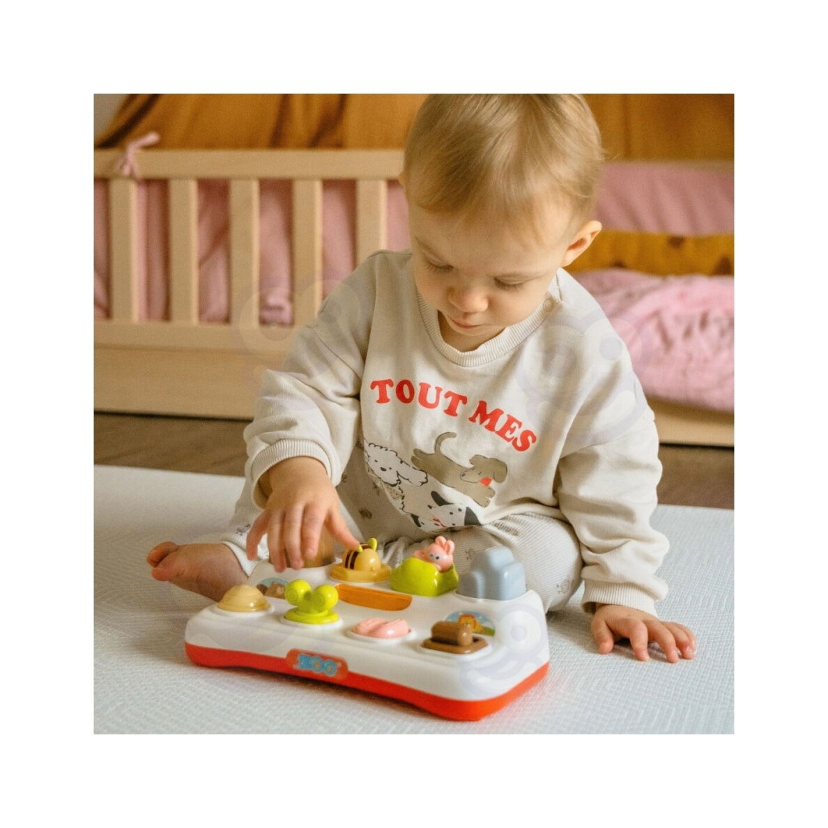 WOOPIE BABY edukacinis žaislas Pop Up ZOO gyvūnai 4
