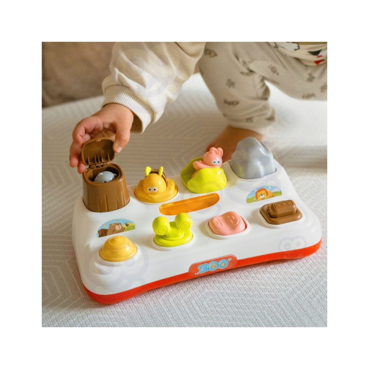 WOOPIE BABY edukacinis žaislas Pop Up ZOO gyvūnai 7