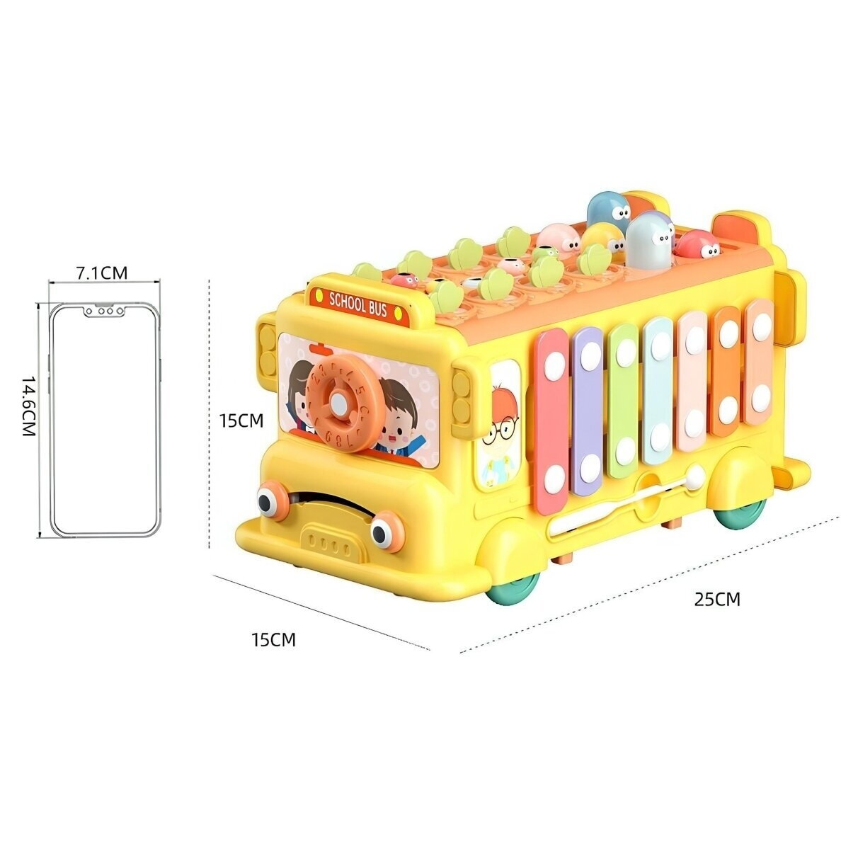 WOOPIE BABY Interaktyvus Montessori edukacinis autobusiukas 6 in 1 12 WOOPIE BABY Interaktyvus Montessori edukacinis autobusiukas 6 in 1 12