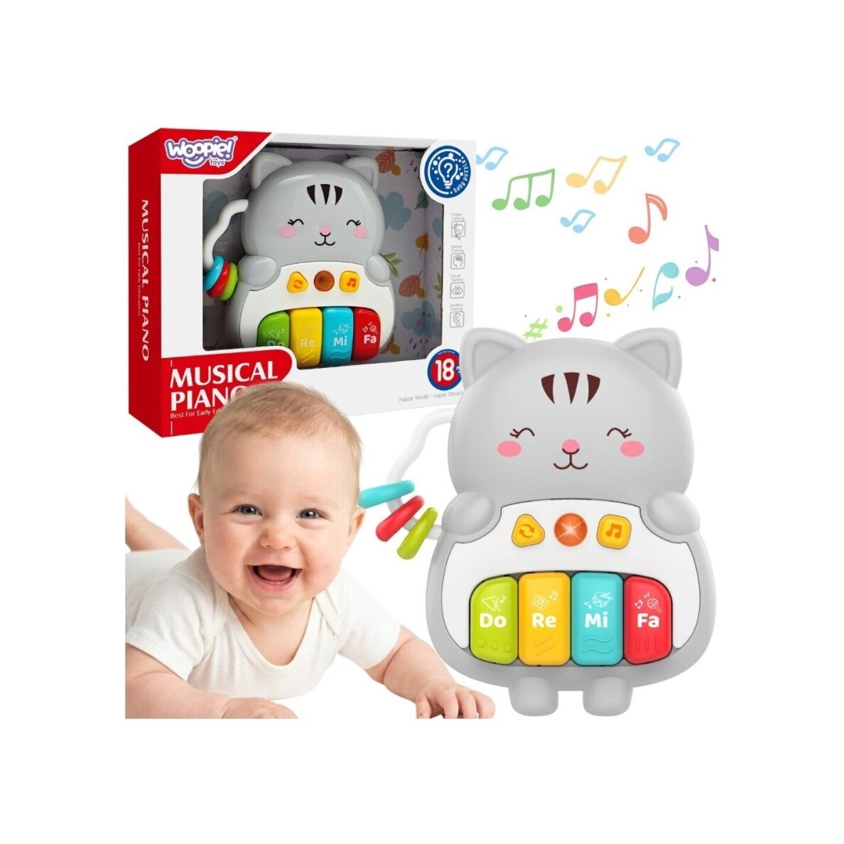 WOOPIE BABY interaktyvus pianinas-kačiukas WOOPIE BABY interaktyvus pianinas-kačiukas
