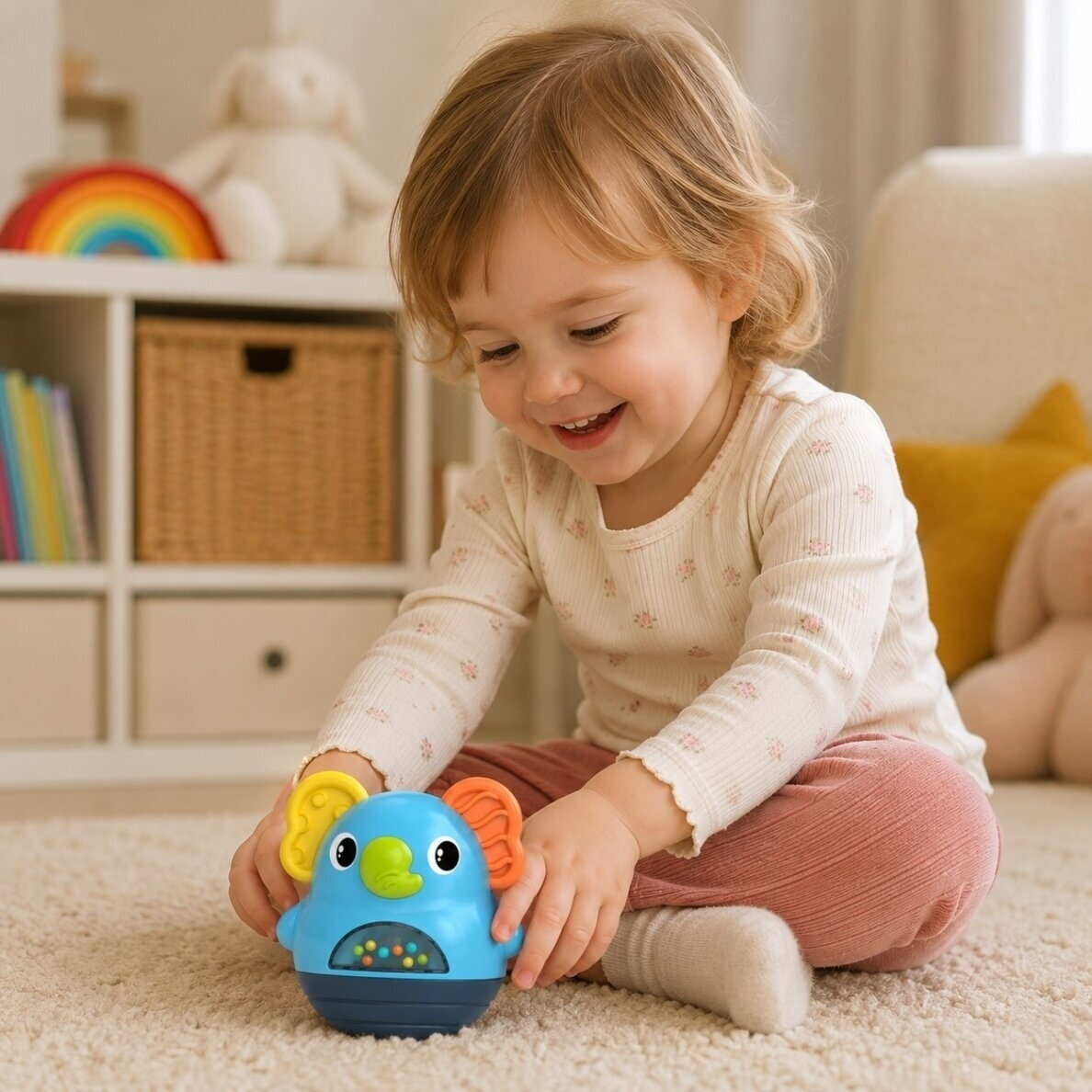 WOOPIE BABY Kūdikių barškutis Drambliukas sensorinis interaktyvus 6 mėn.+ 2
