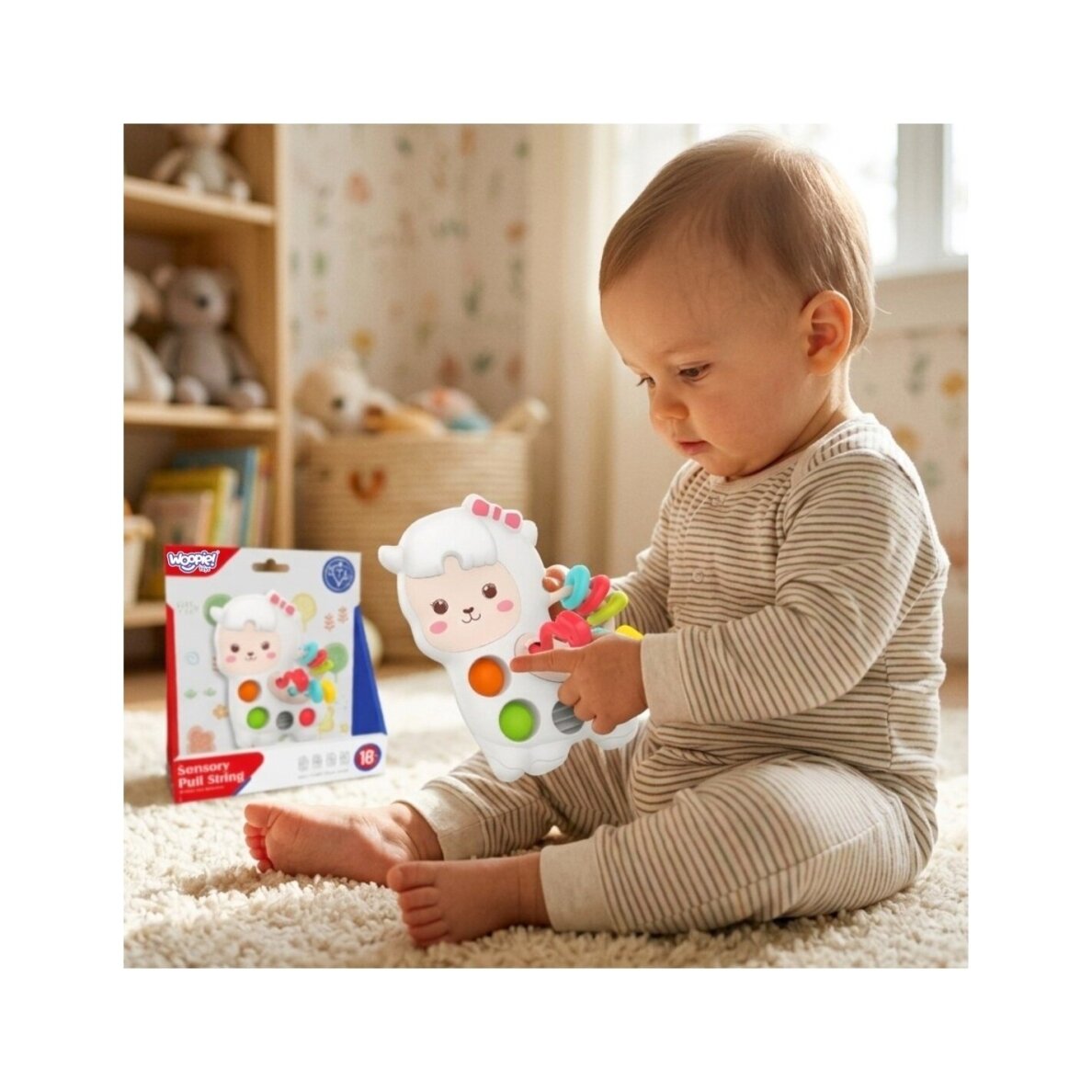 WOOPIE BABY Sensorinis Manipuliacinis Žaislas Montessori Lama 5 WOOPIE BABY Sensorinis Manipuliacinis Žaislas Montessori Lama 5