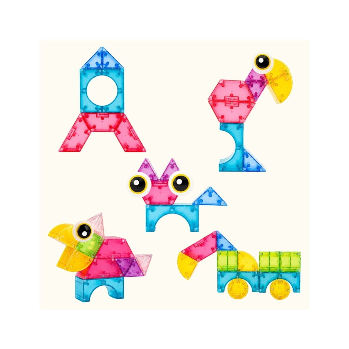 WOOPIE magnetinės kaladėlės, 21 vnt. 6 WOOPIE magnetinės kaladėlės, 21 vnt. 6