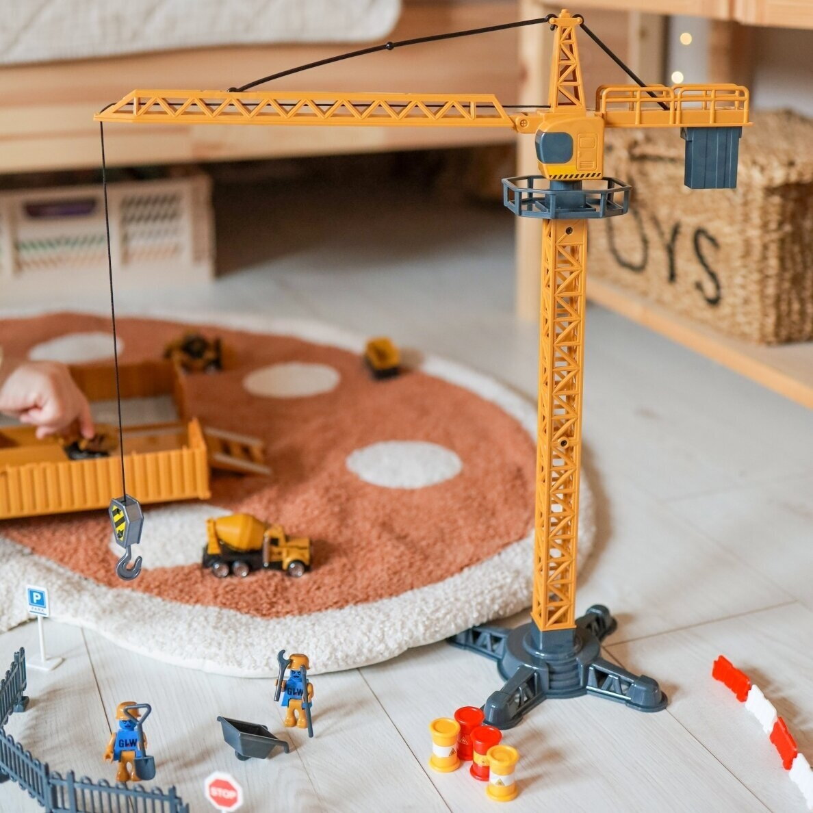 WOOPIE sunkvežimis 6 viename statybinis rinkinys kranas spyruoklės priedai 5