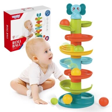 WOOPIE BABY Rutuliukų takelio spiralinis rinkinys + 3 rutuliukai