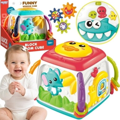 WOOPIE BABY Interaktyvus daugiafunkcis edukacinis kubas 18m+ WOOPIE BABY Interaktyvus daugiafunkcis edukacinis kubas 18m+