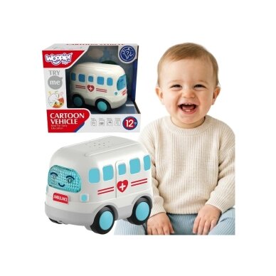WOOPIE BABY interaktyvus greitosios pagalbos automobilis WOOPIE BABY interaktyvus greitosios pagalbos automobilis