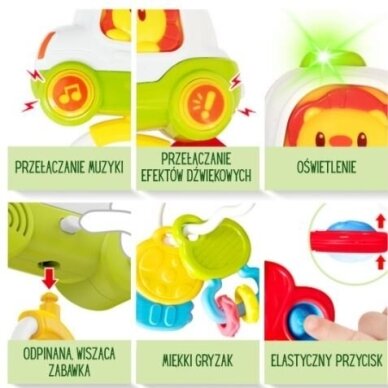 Woopie Baby interaktyvus žaislinis barškutis - kramtukas "Automobilio raktai" 2
