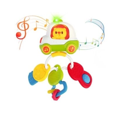 Woopie Baby interaktyvus žaislinis barškutis - kramtukas "Automobilio raktai" 4 Woopie Baby interaktyvus žaislinis barškutis - kramtukas "Automobilio raktai" 4