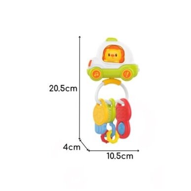 Woopie Baby interaktyvus žaislinis barškutis - kramtukas "Automobilio raktai" 5