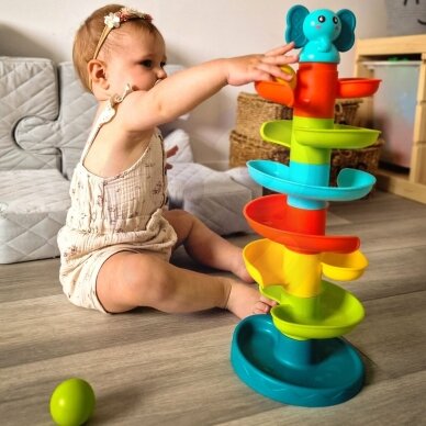 WOOPIE BABY Rutuliukų takelio spiralinis rinkinys + 3 rutuliukai 1 WOOPIE BABY Rutuliukų takelio spiralinis rinkinys + 3 rutuliukai 1