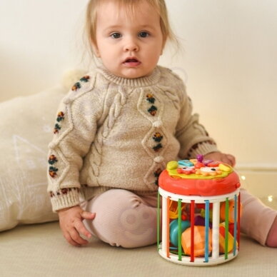 WOOPIE BABY Sensorinis kubas su voleliu Interaktyvus būgnelis 9