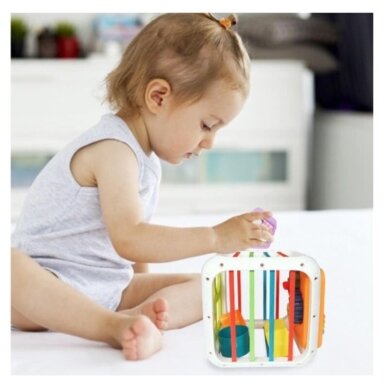 WOOPIE BABY Edukacinis kubelių rūšiavimo rinkinys 4in1 Formos 18m+ 2