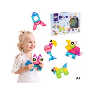 WOOPIE magnetinės kaladėlės, 21 vnt. WOOPIE magnetinės kaladėlės, 21 vnt.
