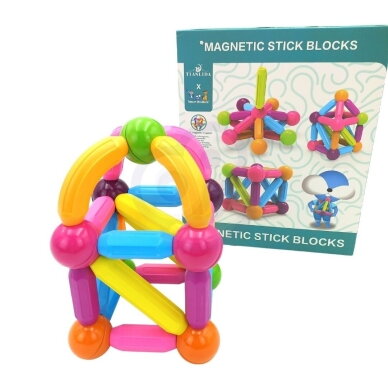 WOOPIE magnetinės konstravimo kaladėlės, edukacinės, didelės, storos, 28 vnt. 3 WOOPIE magnetinės konstravimo kaladėlės, edukacinės, didelės, storos, 28 vnt. 3