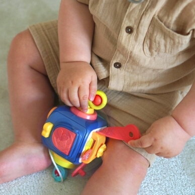 WOOPIE Montessori sensorinis kubas PINGVINAS 6-in-1 6