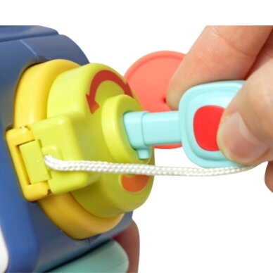 WOOPIE Montessori sensorinis kubas PINGVINAS 6-in-1 1