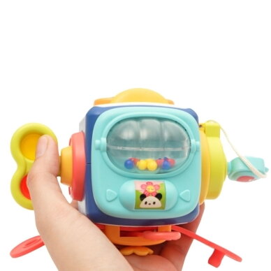 WOOPIE Montessori sensorinis kubas PINGVINAS 6-in-1 8