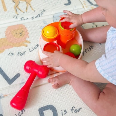 WOOPIE Smūgiavimo pilies kamuoliukų žaidimas su plaktuku 5