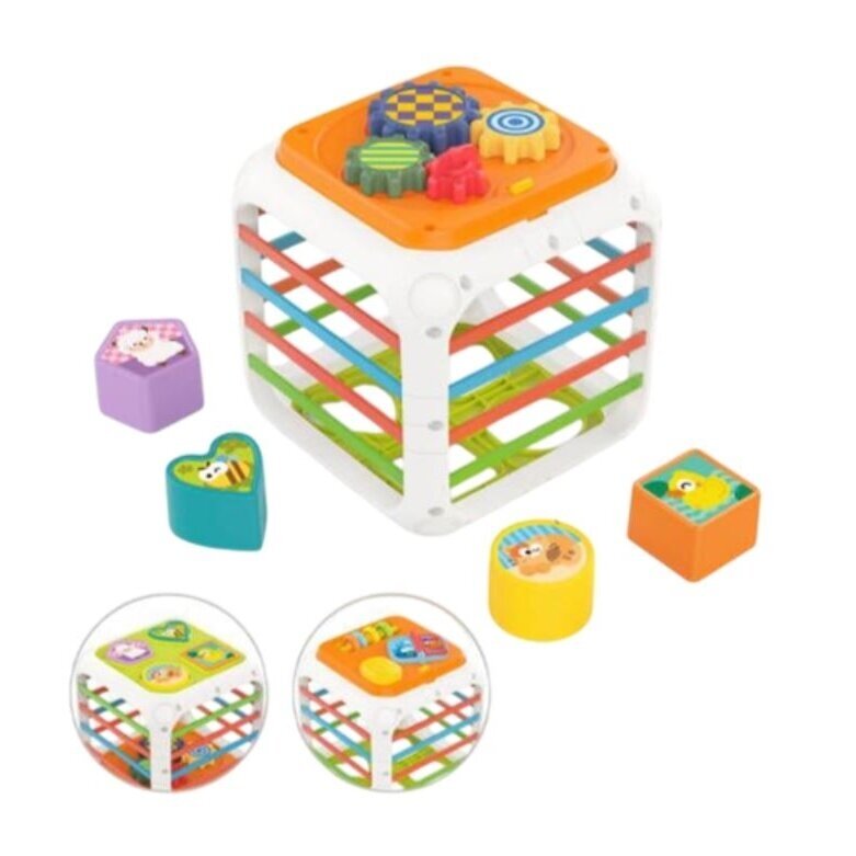 WOOPIE BABY Edukacinis kubelių rūšiavimo rinkinys 4in1 Formos 18m+ 5