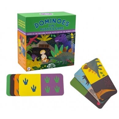 Žaidimas domino-dėlionė 2in1, Dinozaurai 2 Žaidimas domino-dėlionė 2in1, Dinozaurai 2