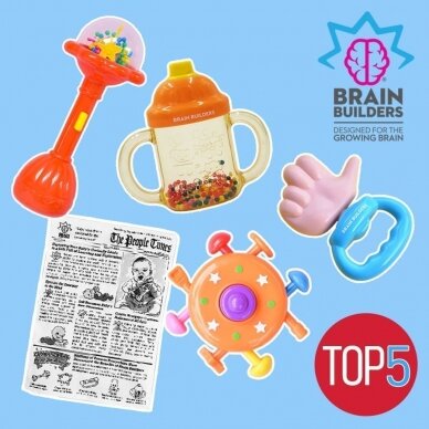 Žaislai kūdikiams „Brain Builders“ rinkinys „Top5“ Žaislai kūdikiams „Brain Builders“ rinkinys „Top5“
