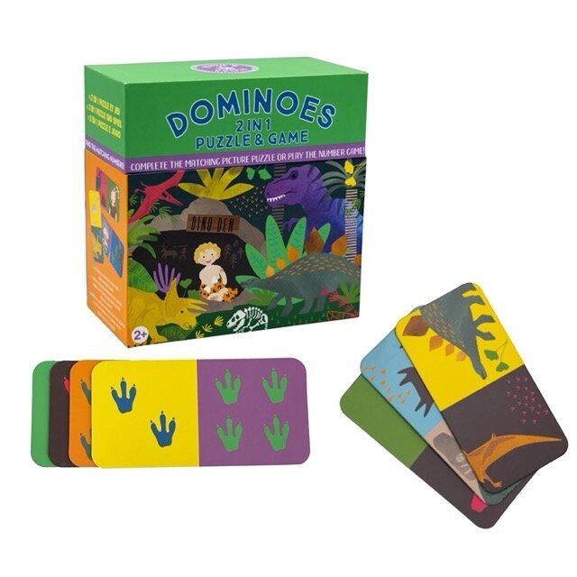 Žaidimas domino-dėlionė 2in1, Dinozaurai 2 Žaidimas domino-dėlionė 2in1, Dinozaurai 2