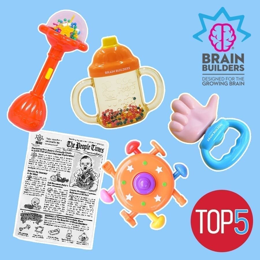 Žaislai kūdikiams „Brain Builders“ rinkinys „Top5“ Žaislai kūdikiams „Brain Builders“ rinkinys „Top5“